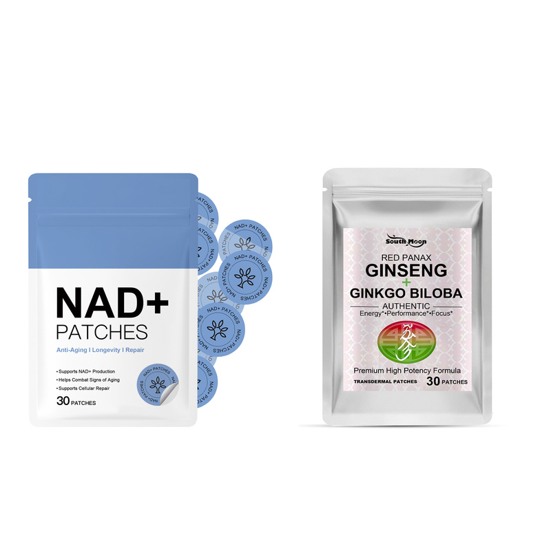 Ginger Tea - 60 Stück Kombi-NAD+- & Rotem Panax-Ginseng-Ginkgo-Biloba-Transdermales