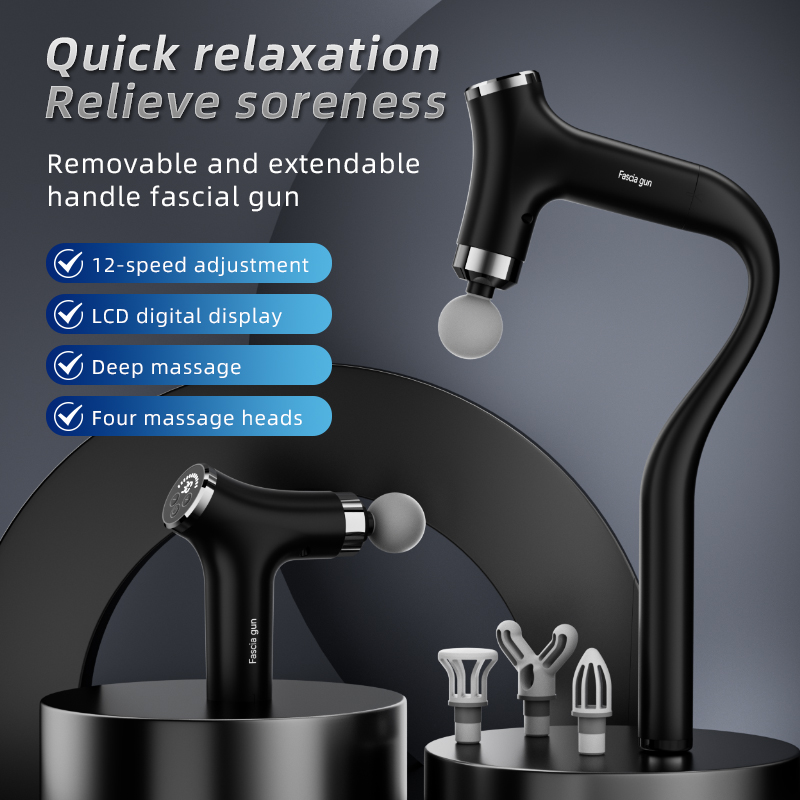 Health Wellness - Multifunktionale Intelligente Massagepistole Abnehmbarer Handmassager mit