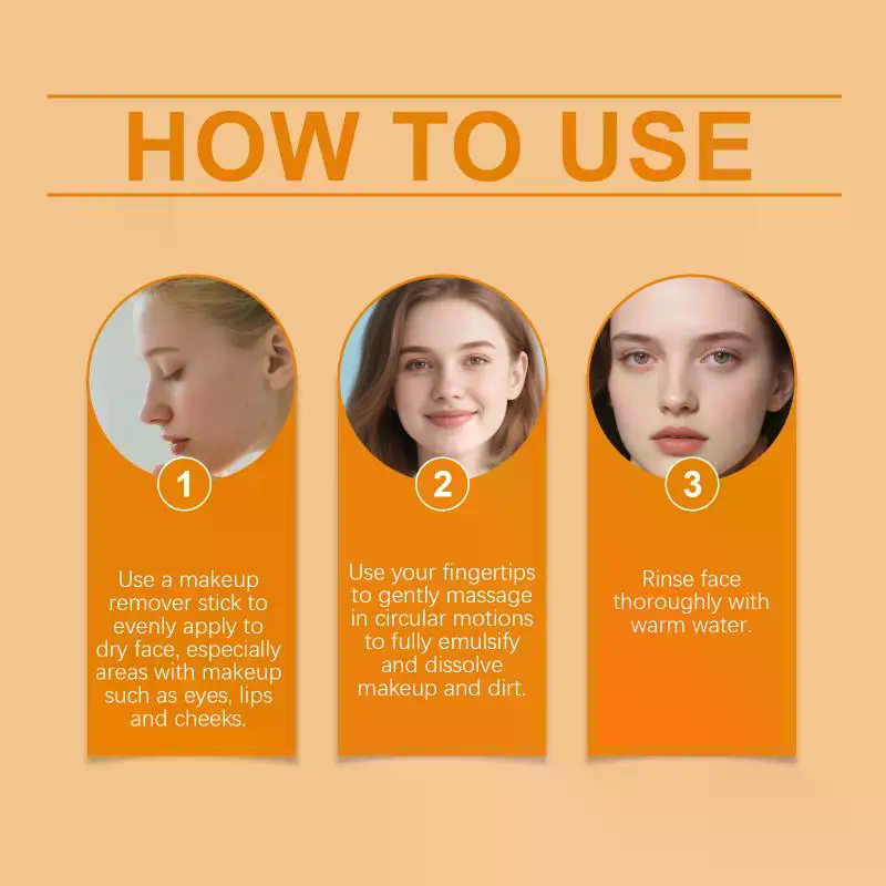 Turmeric - Kurkuma-Vitamin-C-Reinigungs-Make-up-Entferner-Stift, feuchtigkeitsspendend, tiefenreinigend für empfindliche Haut