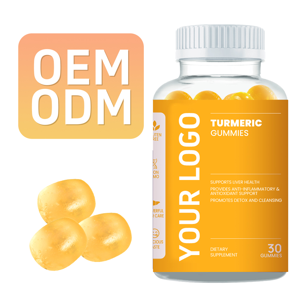 Turmeric - Kurkuma-Gummibonbon-Verpackungsflasche Einweg-Verpackungsbox mit Bedrucktem Etikett