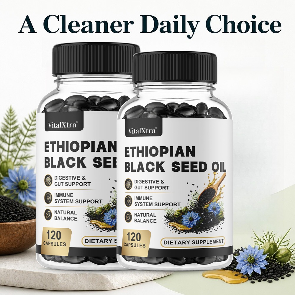 Herbal Supplement - Äthiopisches Schwarzkümmelöl Softgels 120 Stück Natürlich