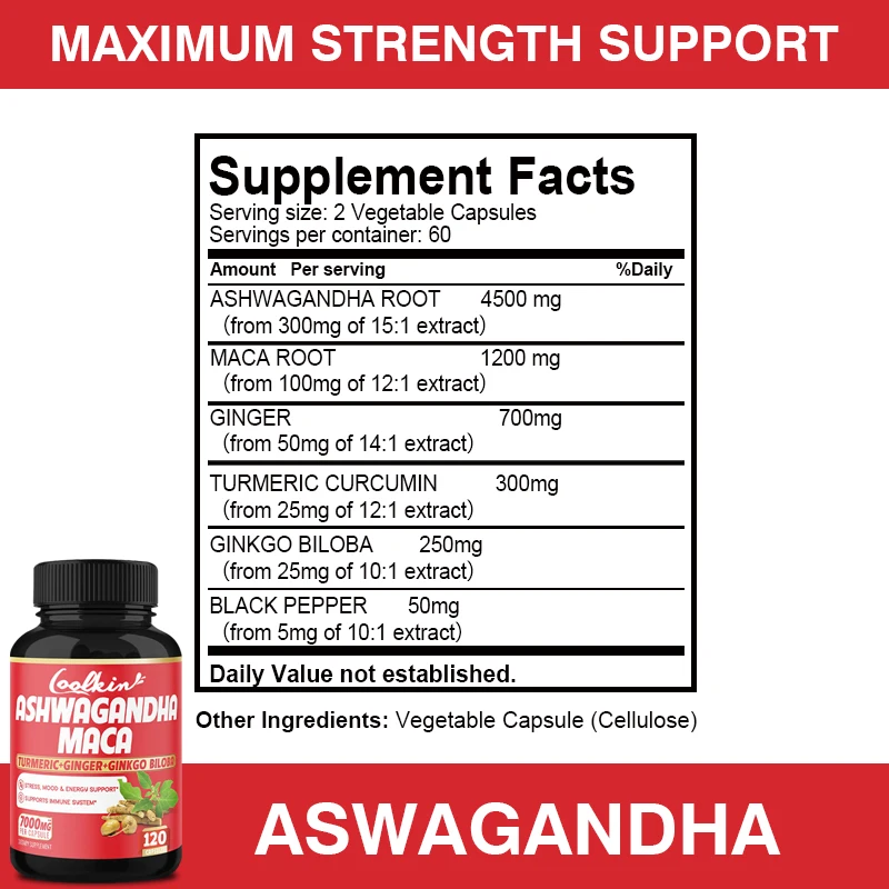 Ashwagandha- und Maca-Kapseln  – Ginger Tea Bewertung und Preis