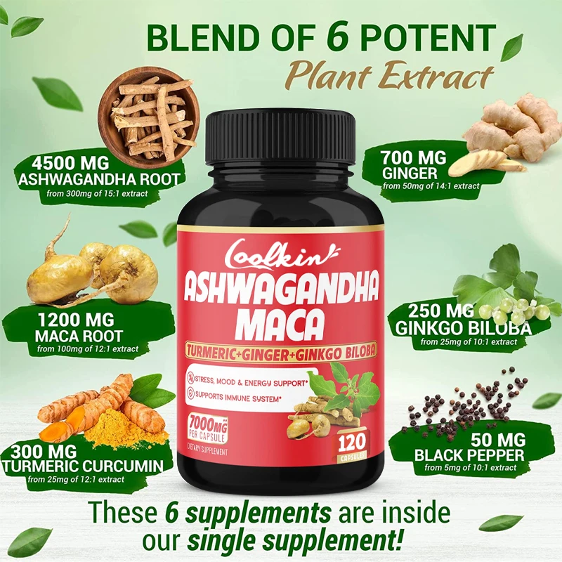 Ashwagandha- und Maca-Kapseln  – Ginger Tea Bewertung und Preis