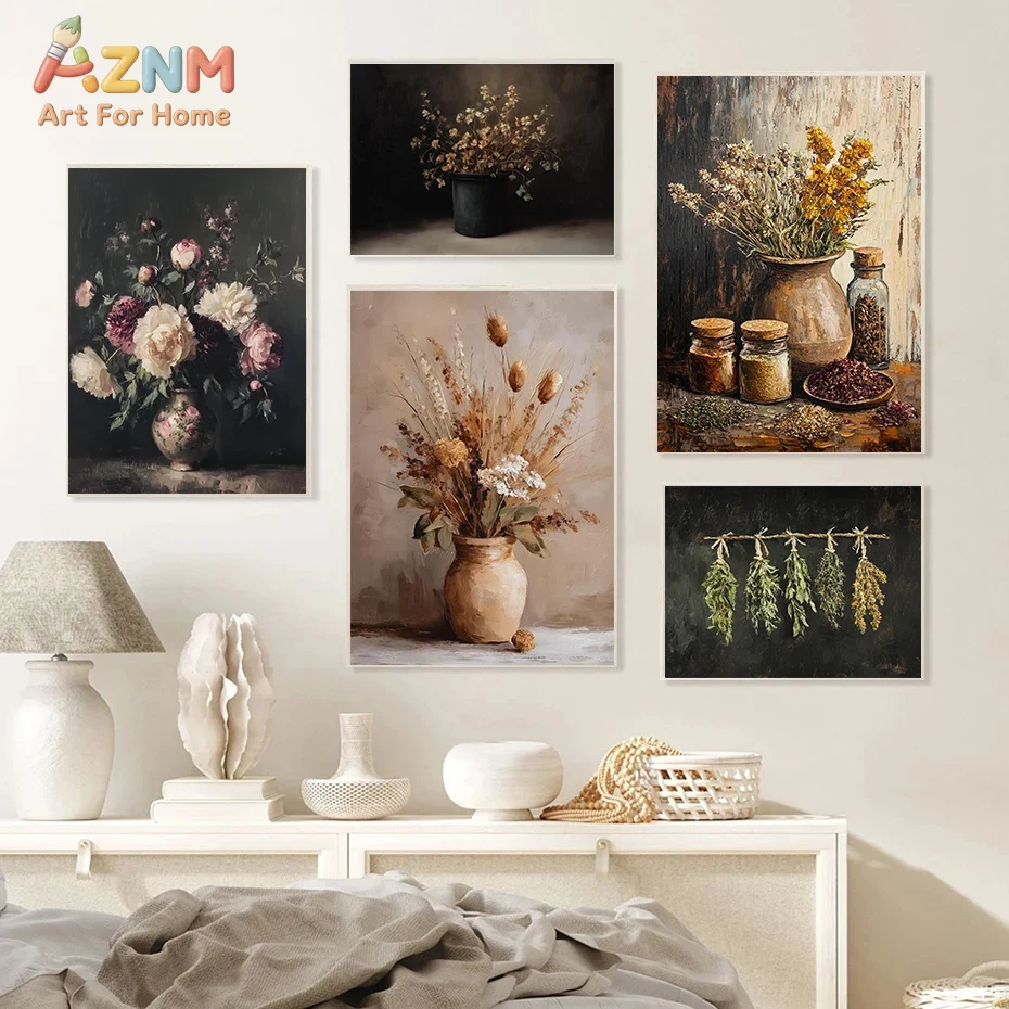 AZNM Vintage Leinwandbild mit  – Dried Herbs Bewertung und Preis